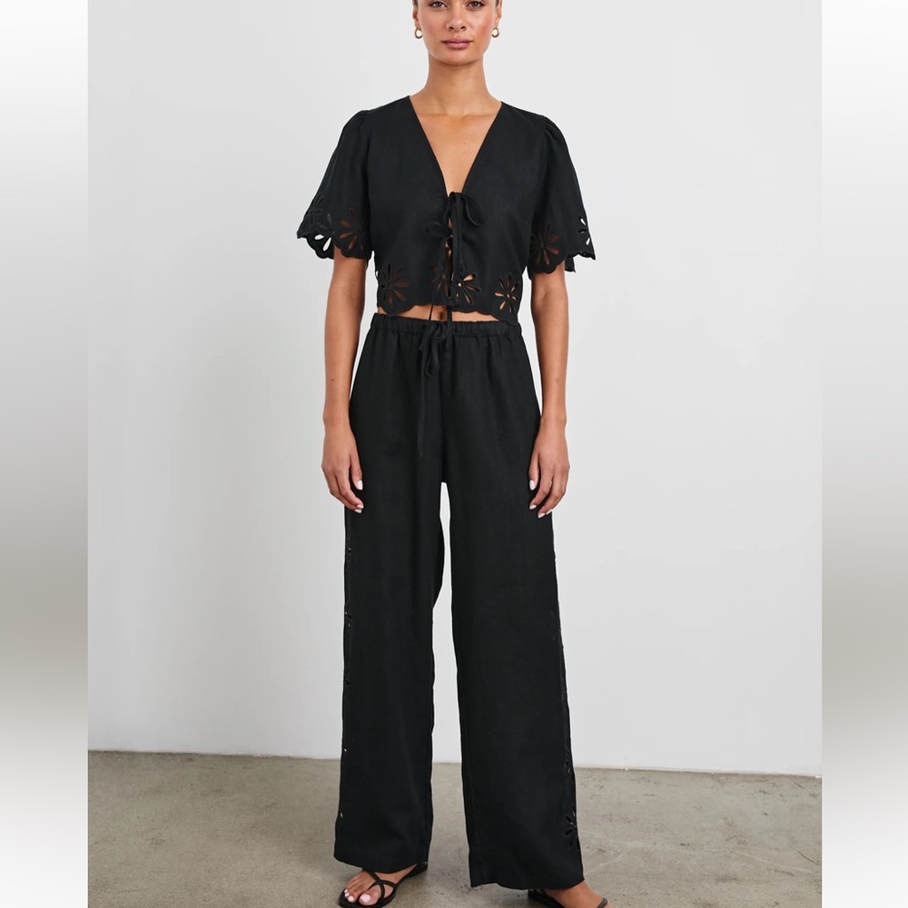 (Matching Set)Rails Eyelet Pari Top + Emmie Eyelet Embroidered Pants SizeS